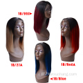 Χονδρική ombre Βραζιλιάνικο μαλλιά ελβετικό δαντέλα περούκα κοντό bob wigs χρώμα μαλλιών 1B/27 μπλε κόκκινο 99J δαντέλα μπροστινή περούκα